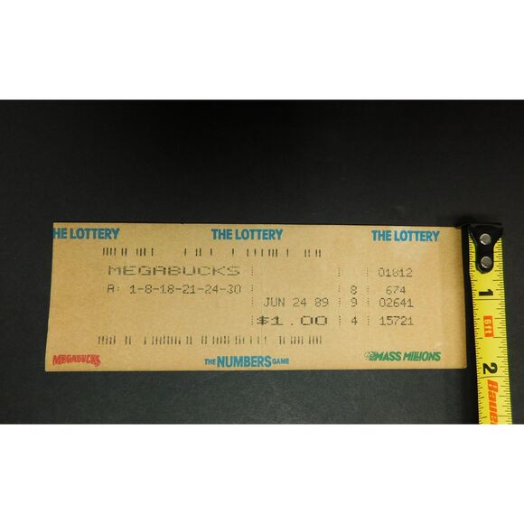 Vintage The Lottery Ticket June 24 1989 Massachusetts Ephemera - Picture 4 of 4